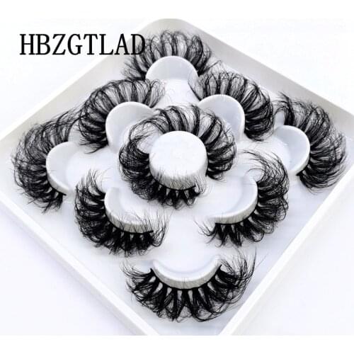 HBZGTLAD 5 Pairs natural false eyelashes fake lashes long makeup 3d mink lashes eyelash extension mink eyelashes for beauty