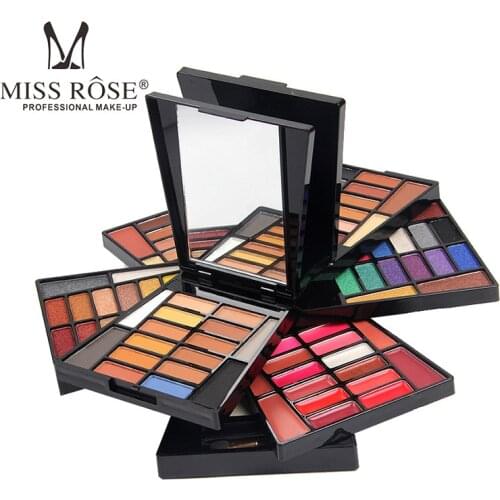 MISS ROSE Makeup Box 64 Color Eyeshadow Box 16 Color Lipstick 2 Color Highlight 6 Color Blush Powder Makeup Box