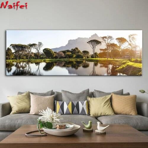 Beautiful Sunset Landscape Diamond Paintings Cross Stitch Kits Wall Art Diamond Embroidery for Bedroom Cuadros Home Decoration