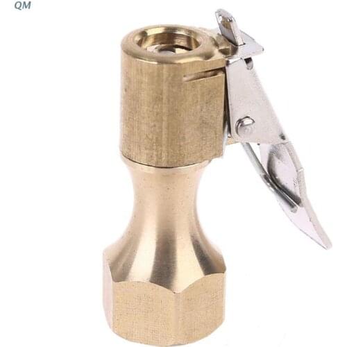 Air Chuck 1/4" Heavy Duty Tire Chuck with Clip for Inflator Gauge Air Compressor 13MF