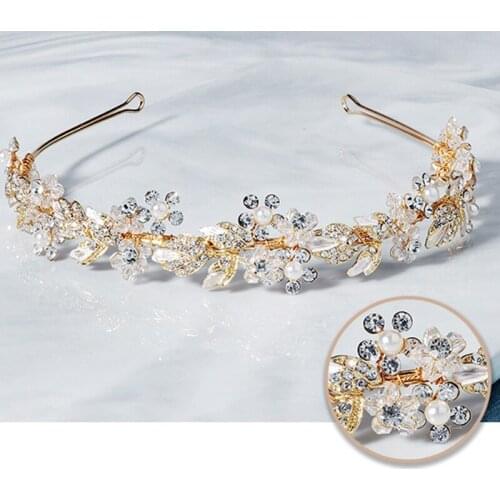 Headwear Wedding Photo Studio Photo Accessories Crystal Headband Flower Hair Accessories Bridal Headband LXH