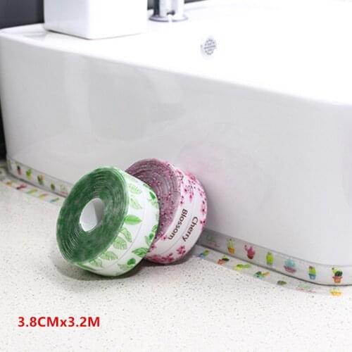 Kitchen PVC Adhesive Tape Bathroom Sink Bath Sealing Strip Waterproof Wall Stickers for Cabinet Stove Toilet Decoration Sticker