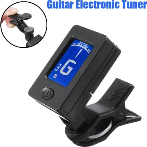 Electric Guitar Tuner Clip-On Chromatic Digital LCD Screen Tuners Guitar Bass Ukulele Violin Stringed Musical Instrument Tuner