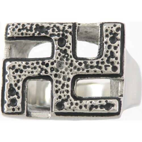 FANSSTEEL Stainless steel jewelry Chinese buddhah symbol ring FSR09W28