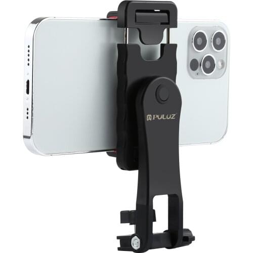 PULUZ 360 Degree Rotating Horizontal Vertical Shooting Phone ABS Clamp Holder Bracket For iPhone/ Galaxy/ Huawei/ Xiaomi and etc