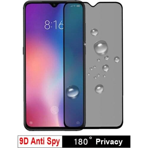 100pcs 9D Full Glue Privacy Tempered Glass Screen Protector For Huawei Y6 2019/Y62018/Y5 2018/Y7 2018/y9 2019/Y9 2018