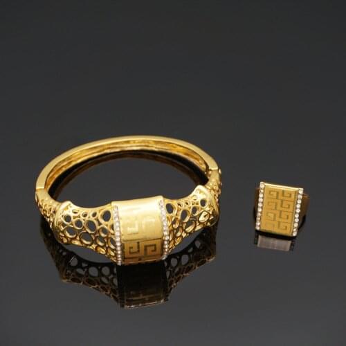 Bracelets for women gold plating jewelry sets fine jewelry sets FASHION women bangel ring NEW design rhinestone bracelet