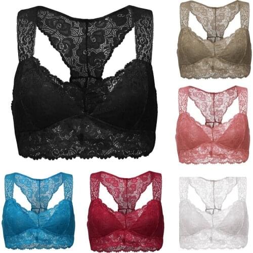 Bras Push Up New Women Plus Size Vest Crop Wire Bra Lingerie Sexy V-Neck Underwear S-3xl Bra Without Bones Top With Cups