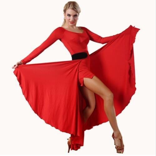 2019 Sexy Latin Dance Dress Vary Of Color For Cha cha/Rumba/Samba Lady Practice Costume Adult Bullfight Skirt
