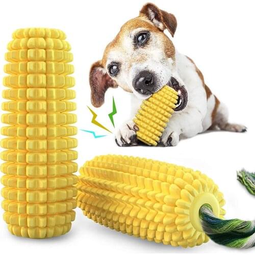 PET CHEW TOY, PET DOG TOOTHBRUSH, CORN SHAPED SOFT SAFE RUBBER, PET DOG SUPPLIES A Squeaky Pet Toy