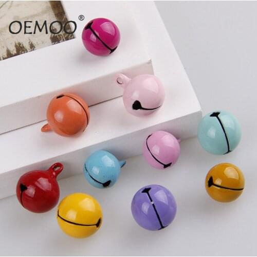 10 pcs/lot Cute Fashion 14mm Copper Jingle Bells Loose Beads Pendants Hanging Christmas Decorations Party Diy Crafts Accessories