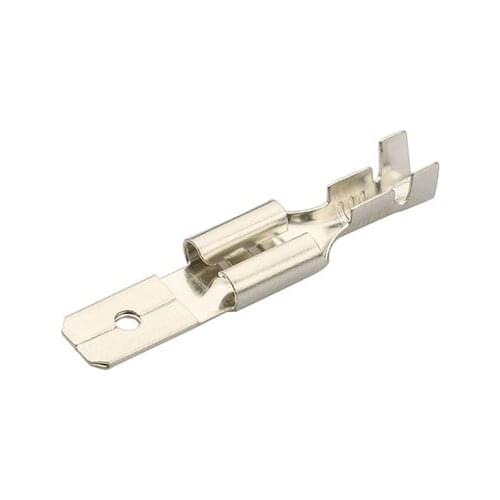 100pcs/lot 6.3 against the back shoulder of male and female plug spring terminals inserted cold terminal