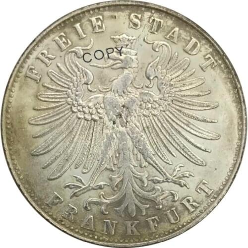 1862 Germany 1 Thaler Cupronickel Plated Silver Collectibles Copy Coins