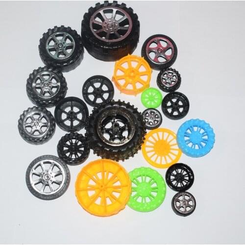 30pcs plastic toy car wheel rc car robot ship four six axis aircraft diy toys parts model accessories baby toy for children