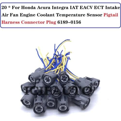 6189-0156 For Honda Acura Integra IAT EACV ECT Intake Air Fan Engine Coolant Temperature Sensor Pigtail Harness Connector Plug
