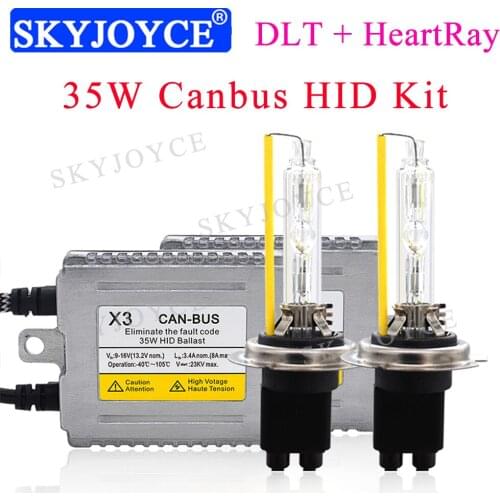 AC 35W H7 H11 D2H Canbus HID Kit Fast Bright 4500K 5500K HeartRay H1 H7 H11 9005 D2H hid Bulb 35W DLT X3 Canbus hid light kit