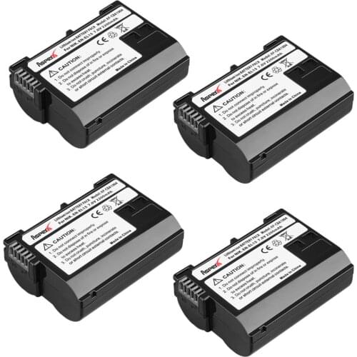 4Pcs 2200mAh EN-EL15 ENEL15 EL15A Battery for Nikon EN EL15 D7200 D500 D600 D610 D600E D800 D800E D810 D7000 D7100 d750 V1