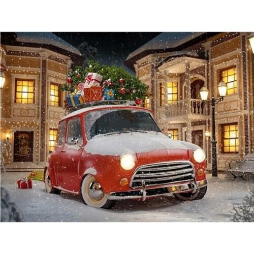 Car diamond mosaic embroidery painting christmas rhinestone stickers wall papers decoration diamond art needlework handcraft diy