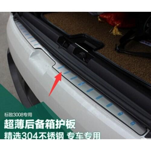 Car styling for Peugeot 3008 2012--2019 Rear Bumper protector trunk bumper trim cover protector Car accessories