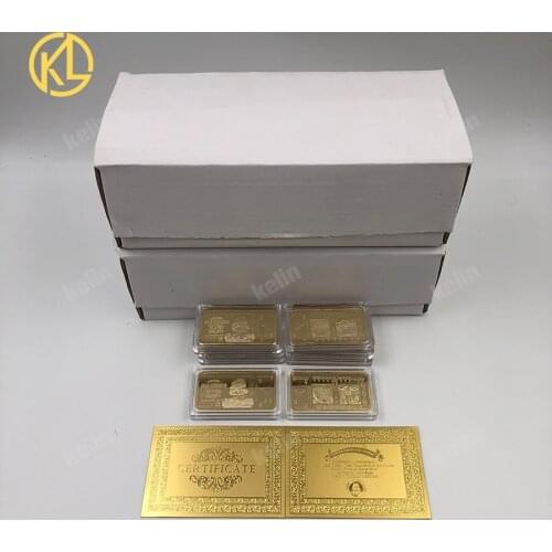 Free Shipping 100pcs/lot Zimbabwe one hundred Trullion Dollars Gold Metal Banknotes Coin with 10 certificates by Fedex TNT UPS