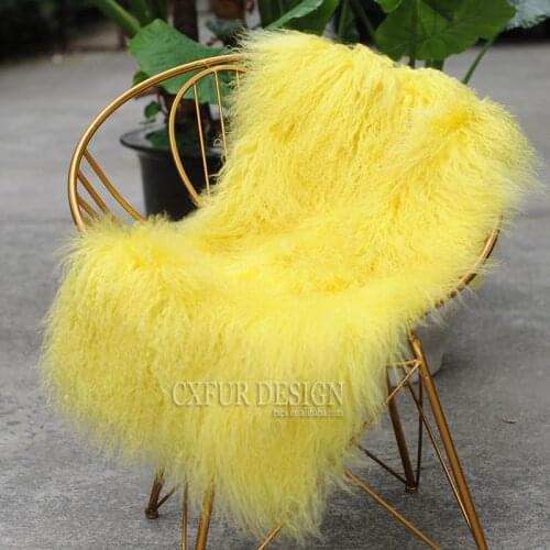 CX-D-24W Soft Mongolian Lamb Fur Mat Rug Bedroom Fur Carpet Floor Cover Decoration