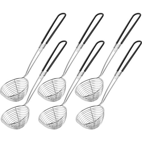 Hot Pot Strainer Scoops Stainless Steel Hot Pot Strainer Spoons Mesh Skimmer Spoon Asian Strainer Ladle with Handle