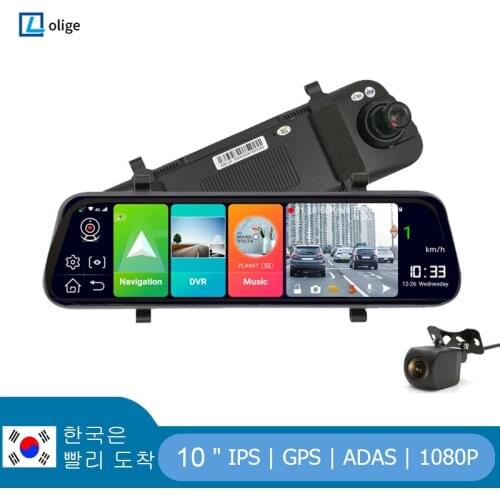 10" Touch Screen Rearview camera FHD 1080P Android 8.1 Car black box Auto Video Recorder ADAS Dash cam 4G wifi GPS Navigation