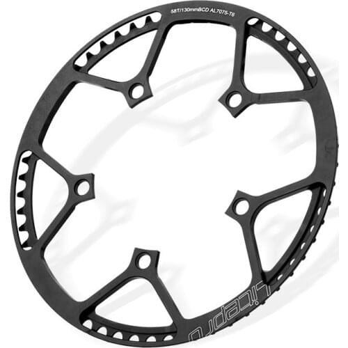 Crankset 45/47/53/56/58T Folding Bike Chainwheel Crank Chainring Litepro BMX Bicycle BCD130 Single Disc Gear Round Plate