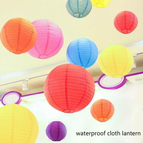 High quality 1pc round Waterproof Cloth Lantern Outdoor activities Wedding Event Party Decoration Holiday Supplies Cloth Lantern