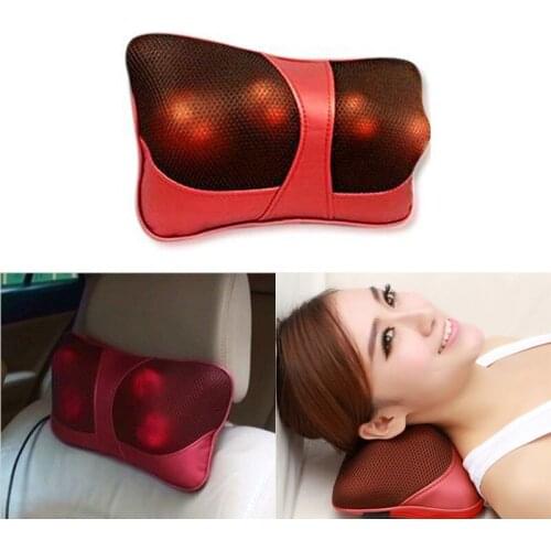 Home Car Use Body Shoulder Neck Massage Pillow Pain Relief Anti Stress Infrared Vibrating Shiatsu Massager Cushion Headrest