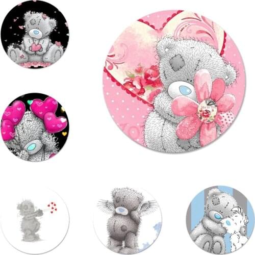 Bear Teddy DIY Printing Drawing Icons Pins Badge Decoration Brooches Metal Badges For Backpack Decoration