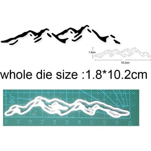 Mountain Peak Metal Cutting Dies Stencils for DIY Scrapbooking dies Album Cards Making Embossing Dies Cuts Craft Dies New 2020