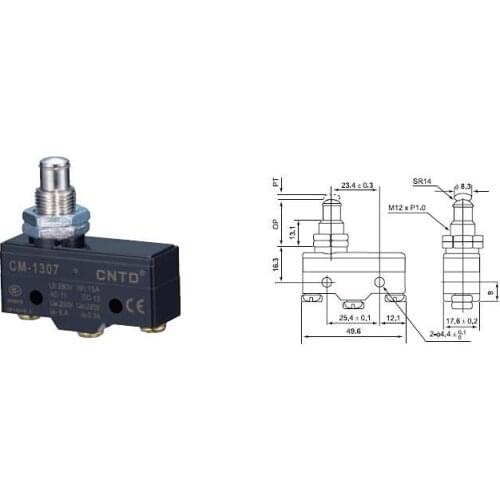 Top Quality Original CNTD CM-1307 Micro Switch/Limit Switch Ui 380V Ith 15A For Electric Forklift Machine Tool