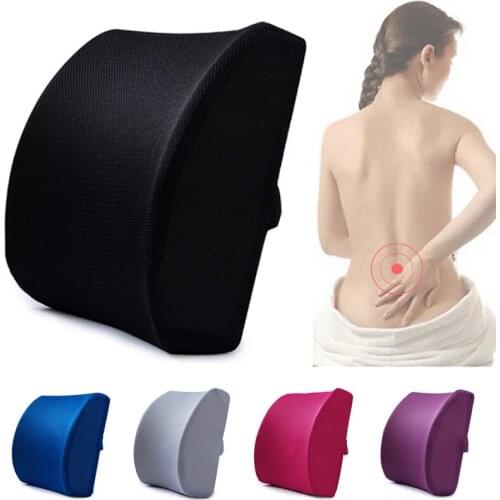 Lumbar Support Cushion Lower Back Memory Foam Car Pillow Pain Desk Ear Chair Office Cushion Mesh Comfortable Six Colors