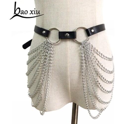 New Sexy Leg Tassel Chain Harness Belt Punk Garters Waistband Underwear Lingerie Straps Banquet Dress Bondage Belts for Women