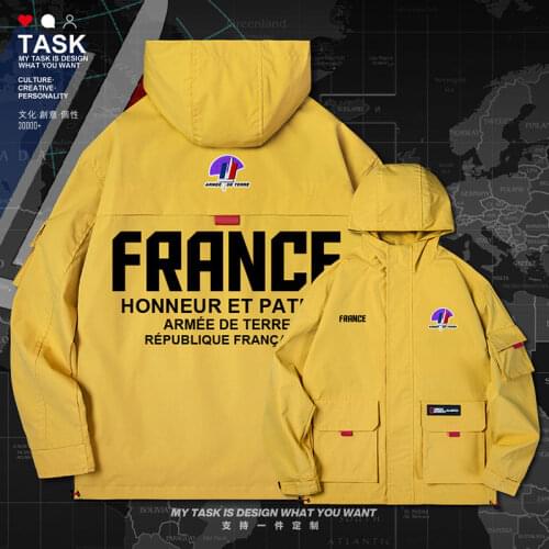 France French Republic FRA FR men jacket hooded Land Force logo army fan printed long sleeve new Military top autumn clothes