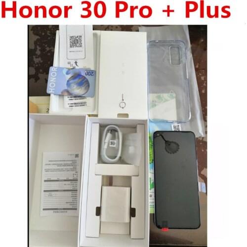 Stock Honor 30 Pro + Plus 5G Smart Phone 6.57" OLED 8GB RAM 256GB ROM 50.0MP 40W Charger+27W Wireless Kirin 990 Android 10.0
