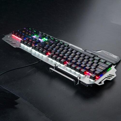 Super cool metal Mechanical Gaming Keyboard cable light mixing waterproof removable green-axis mechanical game keyboard