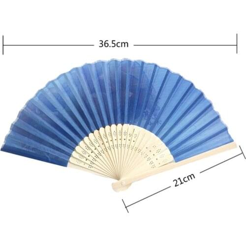 Wedding Silk fan Chinese style Hand Held Fan Silk Folding Fan Lady Dancing fan