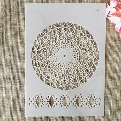 A4 29cm Mandala Big Round Line DIY Layering Stencils Wall Painting Scrapbook Coloring Embossing Album Decorative Template