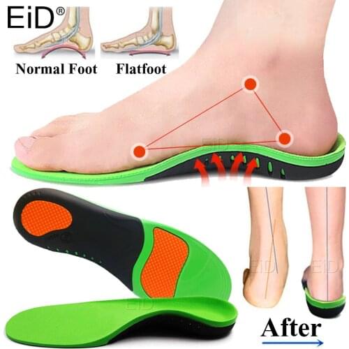 High quality EVA orthotic insole for Flat Feet Arch Support orthopedic shoes sole Insoles for feet O/X Leg Correction men women