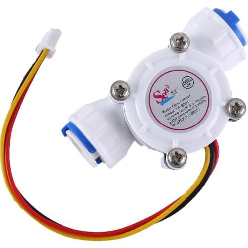 YF-S301 Hall Water Flow Sensor 0.5-10L/min 3/8" PE Pipe XH2.54 Plug Electronic Turbine Meter Zhongjiang Sea Dijiang