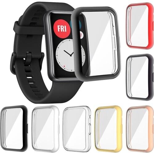 TPU Watch Screen Protector Case Cover For Huawei Watch Fit Smart Watch Bracelet Protective Soft Full Screen Coverage Film