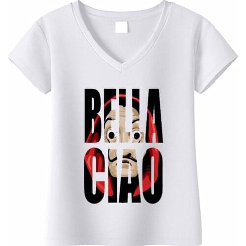 La Casa De Papel T Shirt Money Heist Tees TV Series T Shirt Women T Short Sleeve House of Paper Funny Female T-Shirt Tops S-3XL