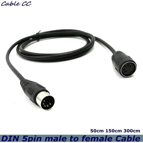 0.5M 1.5M 3M MIDI 5-pin extension cable, MIDI 5-pin DIN male to female audio MIDIAT MIDI adapter cable best quality