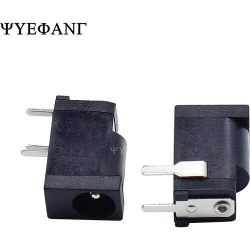 10Pcs 3.5x1.35mm DC-002 0.3A 50V Black DC Power Jack Socket Connector DC002 3.5*1.3mm 1.3 socket