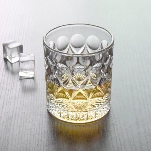 2 Pcs/lot classical transparent fashion whiskey wine glass party pub wine drinking glass cups 200901-30