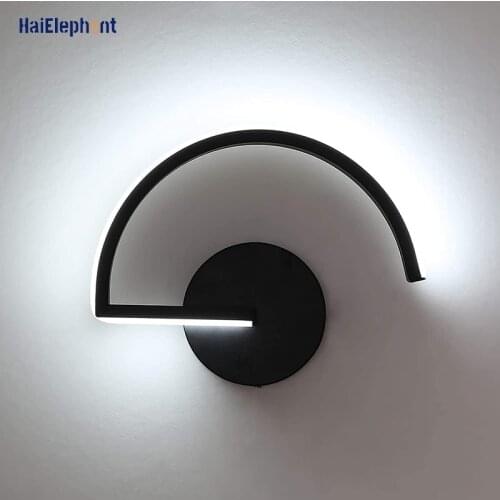 8W New Creative LED Wall Lamps For Living Room Bedroom Bedside Loft White Black Deco Lights Indoor Lighting Fixtures Luminaire