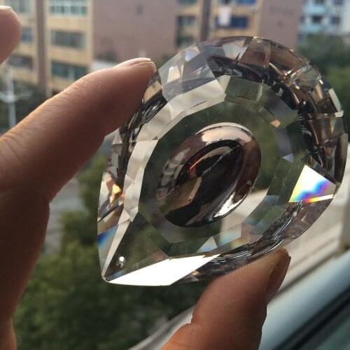 Top Quality 84pcs 63mm Clear Crystal Lighting Pendants Glass Chandelier Parts/ Crystal Curtain Hanging Drops for Home Decoration