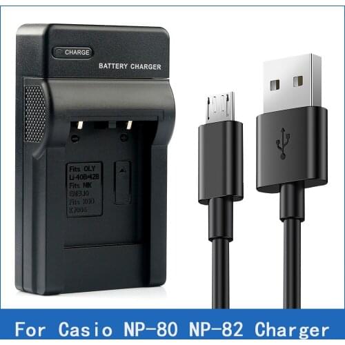 Lanfulang NP-80 NP-82 BC-80L BC-81L Digital Camera Battery Charger for Casio EX-Z35 EX-Z37 EX-Z88 QV-R70 QV-R80 QV-R100 QV-R300